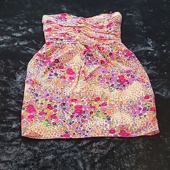 Shoshanna Mini Strapless Mulit Floral Dress - Picture 6 of 14